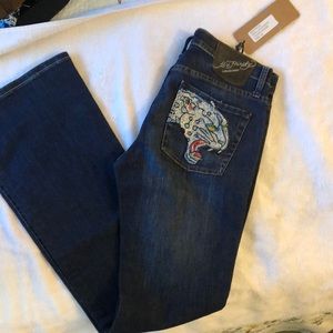 Ed Hardy boot cut jeans
